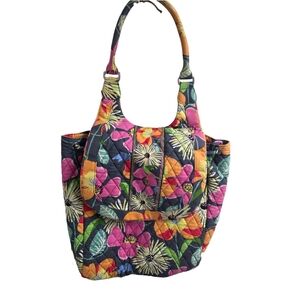 Vera Bradley convertible backpack shoulder bag in the "Jazzy Blooms" pattern